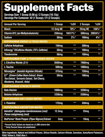 Alpha Lion SuperHuman Pre Workout 368g