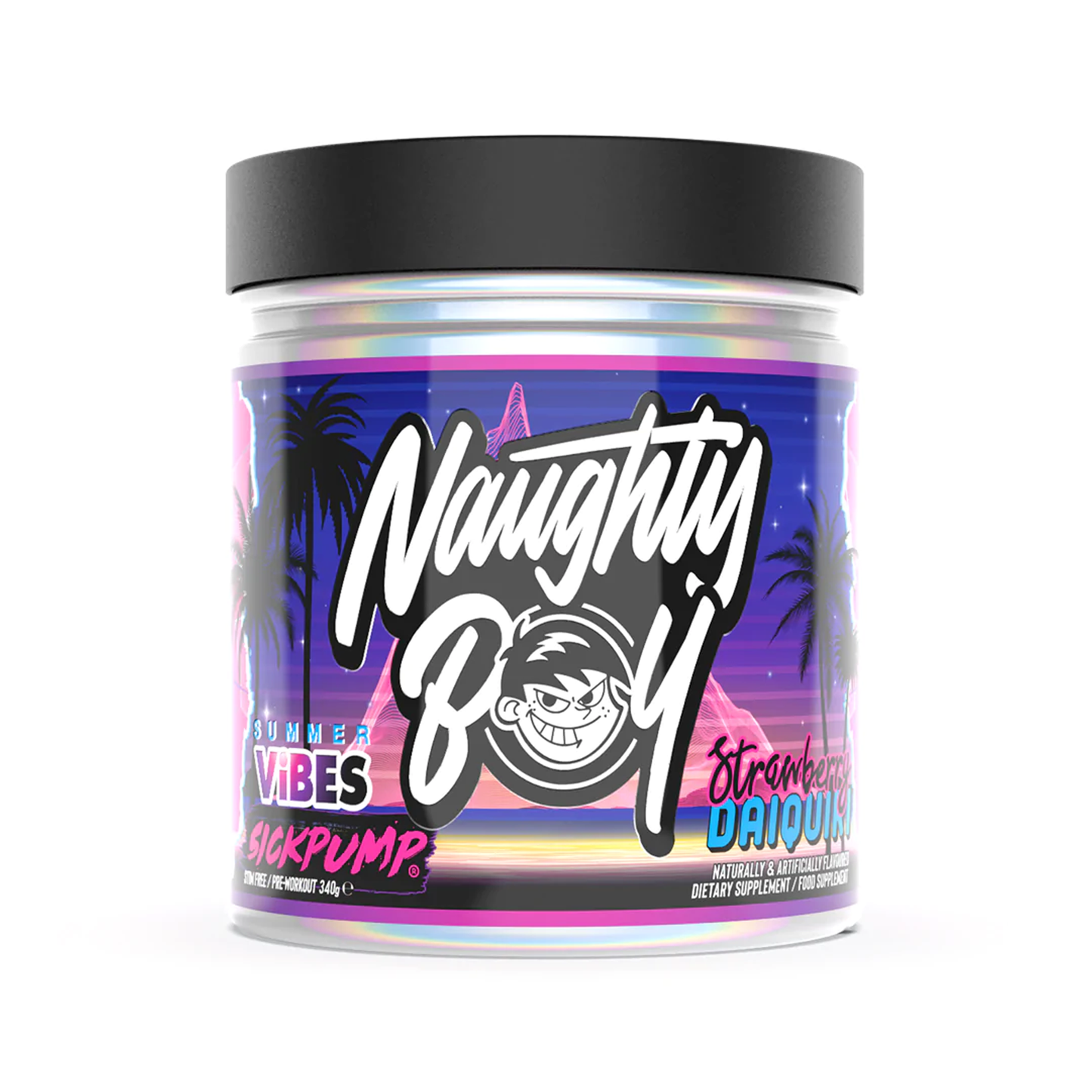 Naughty Boy Sickpump® Pre-workout Summer Vibes - Strawberry Daiquiri Flavour